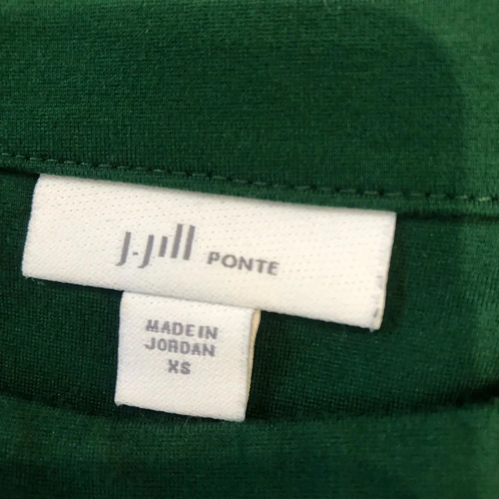 J Jill Top Blouse Womens XSmall Grenn Ponte Round Neck Long Sleeve Knit… - Picture 6 of 16